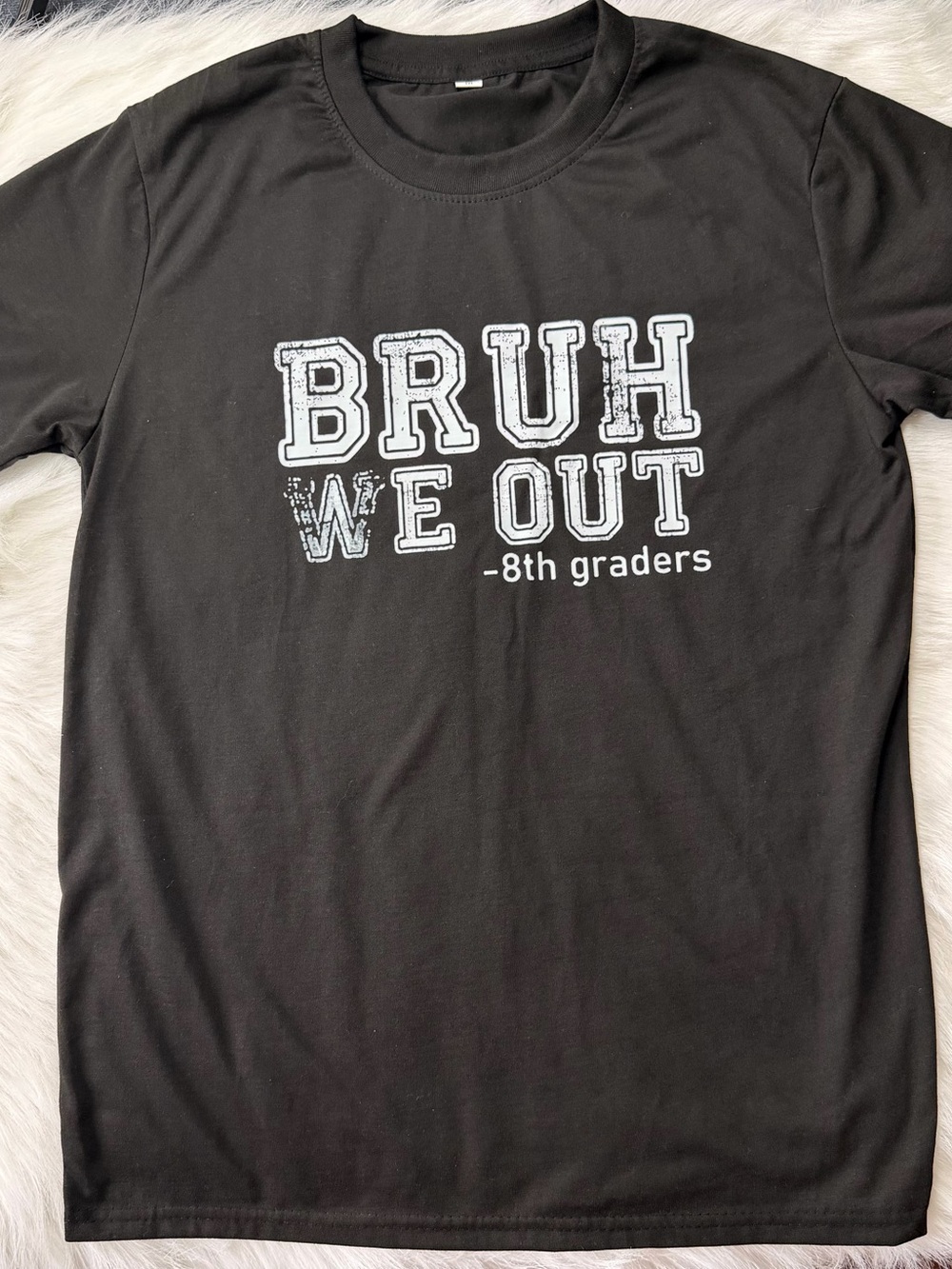 8th Grade Black Crew Neck Short Sleeve Shirt